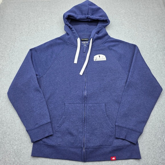 Sportiqe Horseshoe Casino Men's 2X Blue Heathered Zip Up Hoodie Las Vegas - Picture 2 of 9